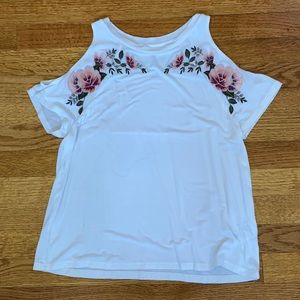 Off the shoulder t-shirt